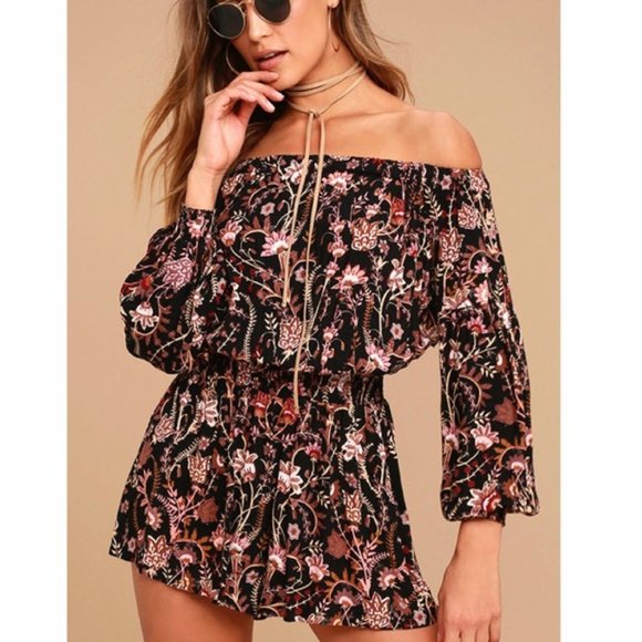 Free People Off the Shoulder Romper, XS - Picture 4 of 7